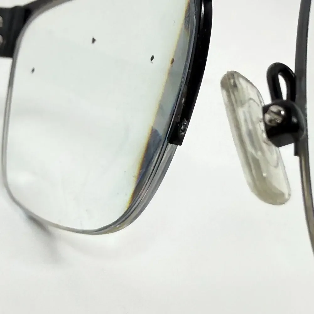 MIYAGI 1517 Carl II 1‎ Black Mens Square Half Rim Eyeglasses 51-19-140 20063